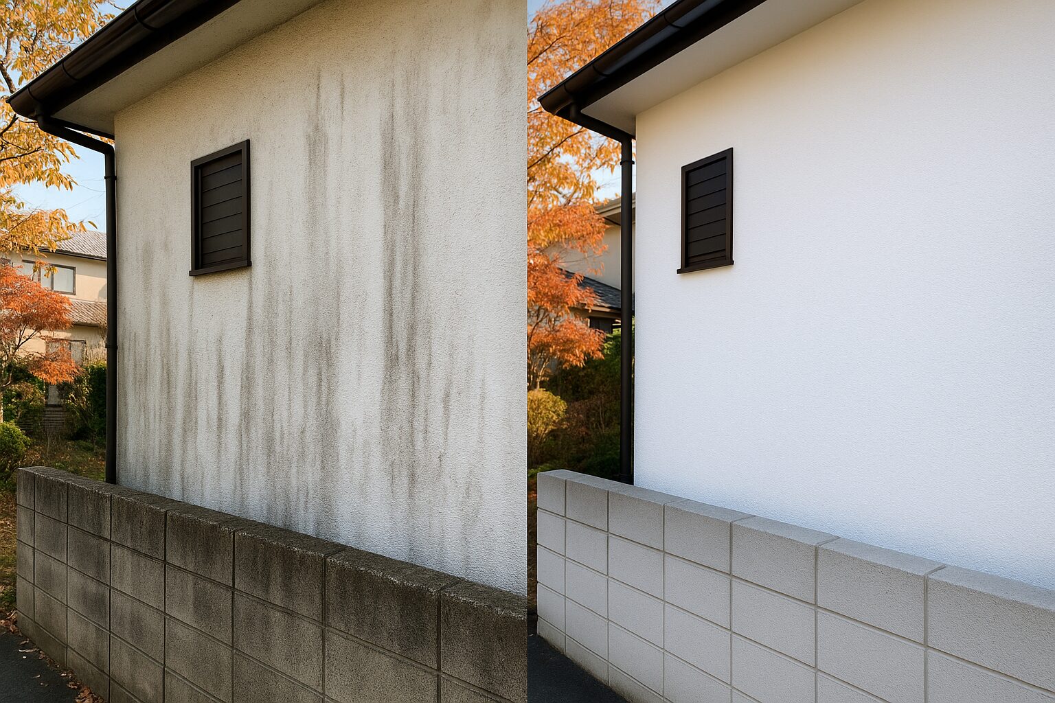 外壁の雨だれ防止イメージ